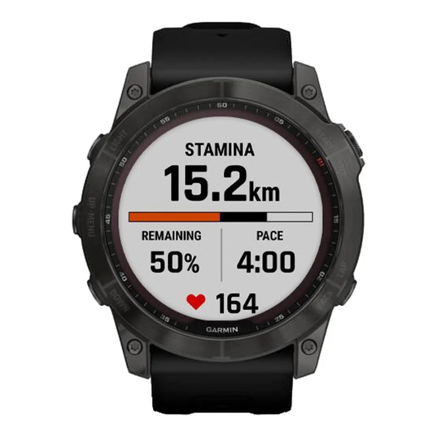 Garmin Fenix 7X Sapphire Solar Carbon Gray DLC Titanium with Black Band (010-02541-10/11/34)