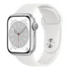 Apple Watch Series 8 GPS + Cellular 41mm Silver Aluminum Case with White S. Band (MP4A3)