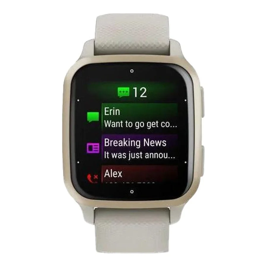 Garmin Venu Sq 2 – Music Edition Cream Gold Al. Bezel w. French Gray Case and S. Band (0010-02700-02/12)