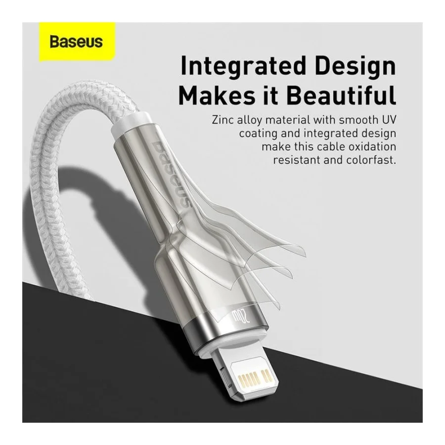 Baseus Lightning to USB Type-C Cafule Metal Data Cable PD 2m Black (CATLJK-B01)