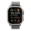 Apple Watch Ultra 2 GPS + Cellular 49mm Titanium Case with Green/Gray Trail Loop - S/M (MRF33)
