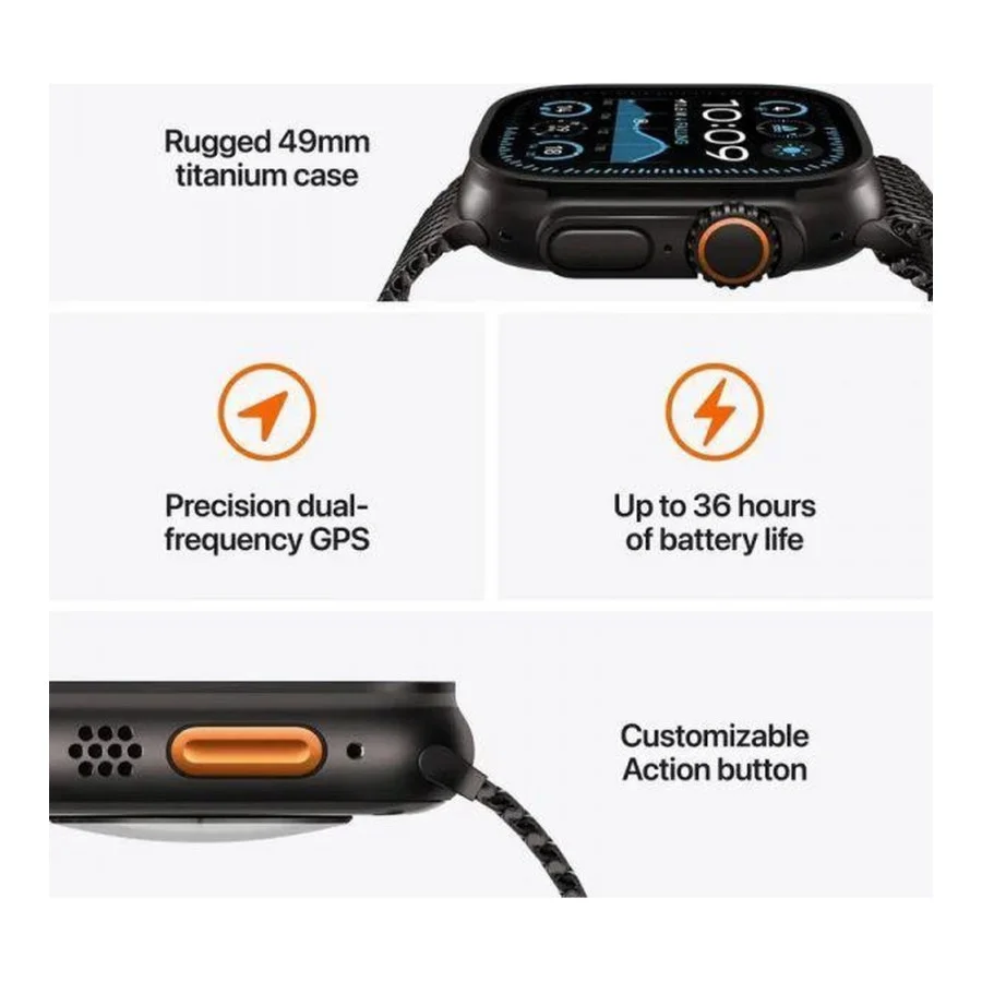 Apple Watch Ultra 2 GPS + Cellular 49mm Natural Titan. Case w. Tan Alpine Loop - Medium (MX4F3)