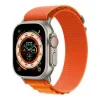 Apple Watch Ultra GPS + Cellular 49mm Titanium Case with Orange Alpine Loop - Small (MNHA3/MNHH3)