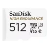 SanDisk 512 GB microSDXC High Endurance UHS-I U3 V30 + SD adapter (SDSQQNR-512G-GN6IA)