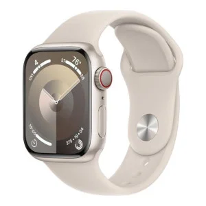 Apple Watch Series 9 GPS + Cellular 41mm Starlight Alu. Case w. Starlight Sport Band - S/M (MRHN3)