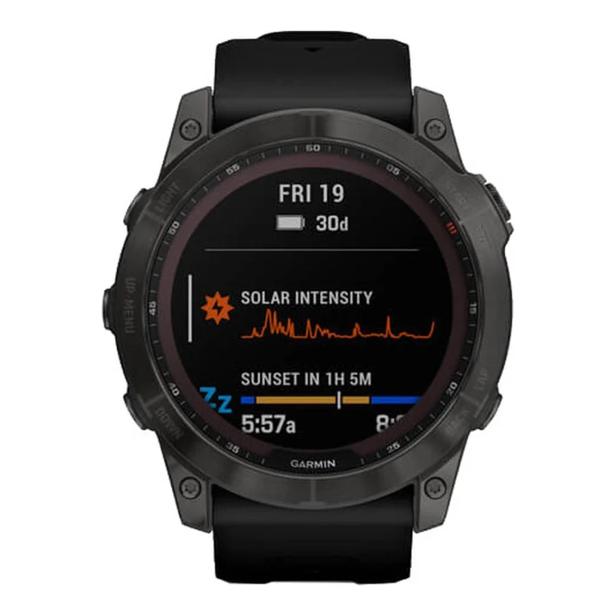 Garmin Fenix 7X Sapphire Solar Carbon Gray DLC Titanium with Black Band (010-02541-10/11/34)