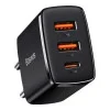 Baseus Compact Quick Charger 2xUSB U+C 30W Black (CCXJ-E01)