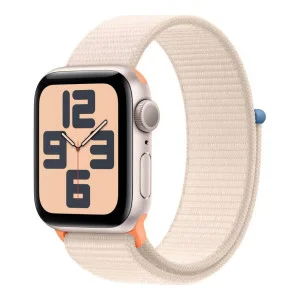 Apple Watch SE 2 GPS 40mm Starlight Aluminium Case with Starlight Sport Loop (MR9W3)