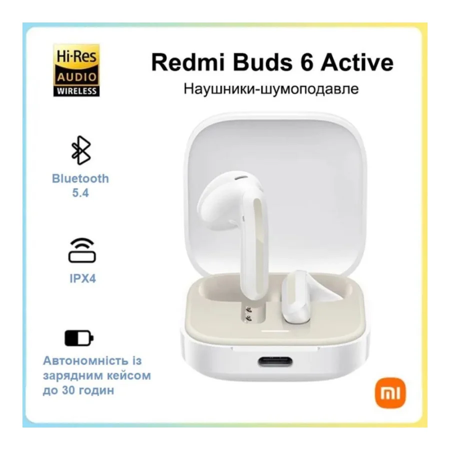 Xiaomi Redmi Buds 6 Active White (BHR8391GL, BHR8389CN)