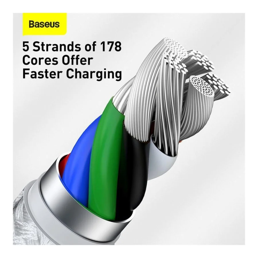 Baseus Lightning to USB Type-C Cafule Metal Data Cable PD 2m Black (CATLJK-B01)