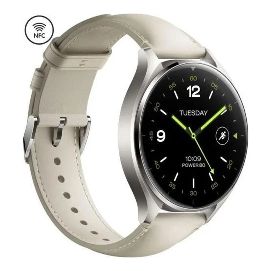 Xiaomi Watch 2 Titan Gray Case with White Leather Strap (BHR9306GL) (UA)