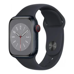 Apple Watch Series 8 GPS 41mm Midnight Aluminum Case w. Midnight Sport Band - Size S/M (MNU73/MNPC3)