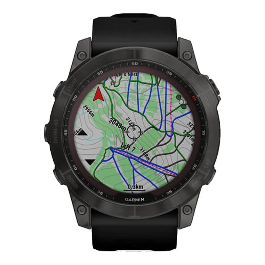 Garmin Fenix 7X Sapphire Solar Carbon Gray DLC Titanium with Black Band (010-02541-10/11/34)