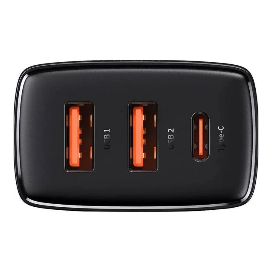 Baseus Compact Quick Charger 2xUSB U+C 30W Black (CCXJ-E01)