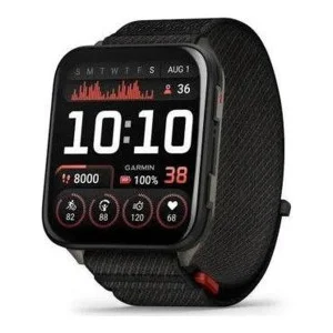 Garmin Venu X1 Black with Slate Titanium Caseback and Black ComfortFit Nylon Band (010-02980-00/02)