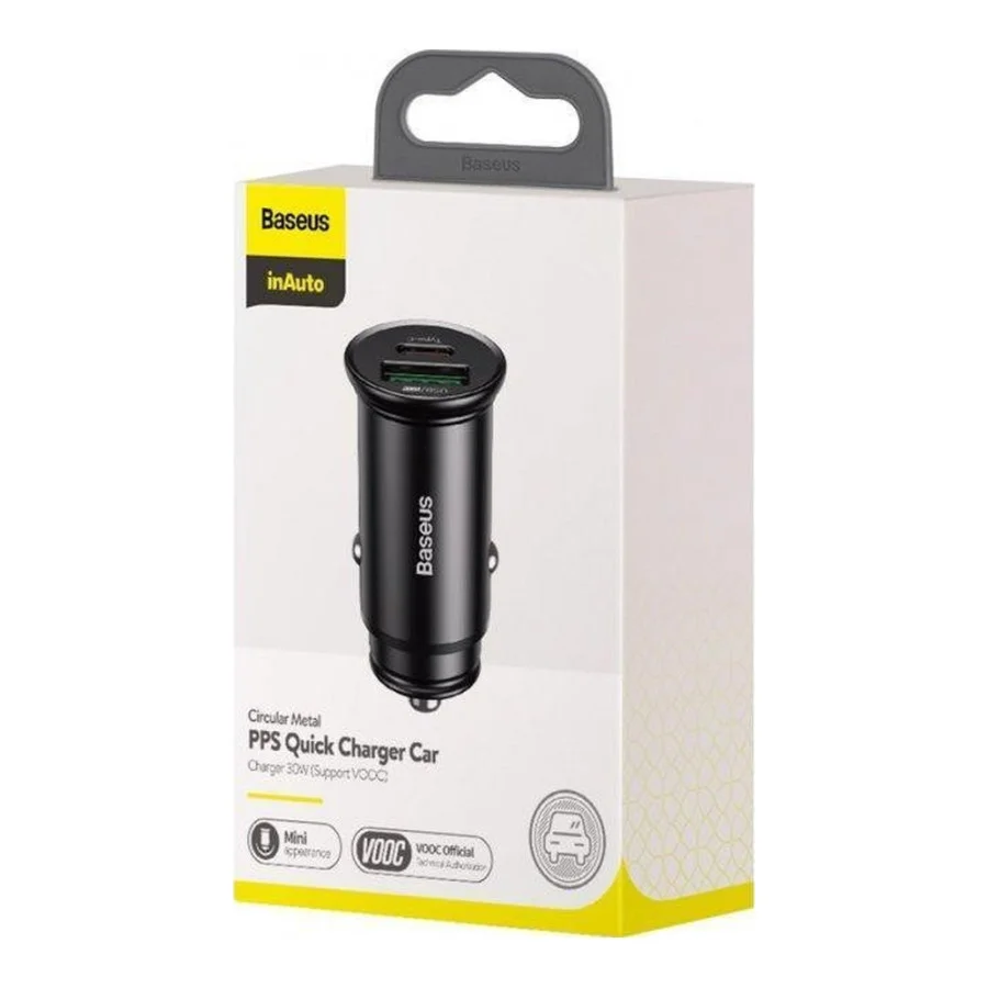 Baseus Circular Metal PPS Quick Charger Black (CCYS-C01)