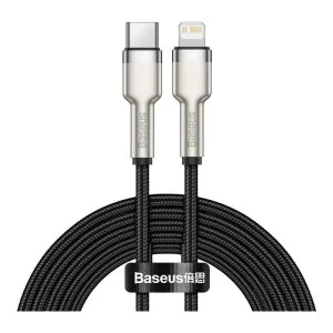 Baseus Lightning to USB Type-C Cafule Metal Data Cable PD 2m Black (CATLJK-B01)