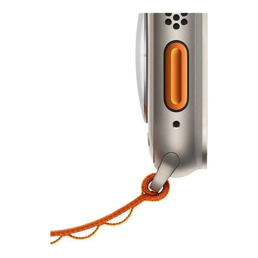 Apple Watch Ultra GPS + Cellular 49mm Titanium Case with Orange Alpine Loop - Small (MNHA3/MNHH3)