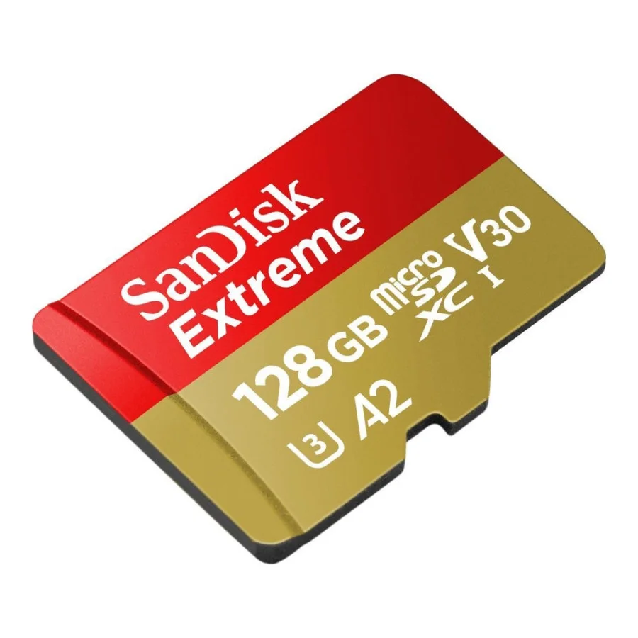 SanDisk 128 GB microSDXC UHS-I U3 V30 A2 Extreme (SDSQXAA-128G-GN6MN)