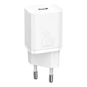 Baseus Super Silicone PD Charger 20W Type-C White (CCSUP-B02)
