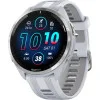Garmin Forerunner 965 Titanium Bezel w. Whiteston Case and Whiteston/Powder Gray S. Band (010-02809-01/11/8