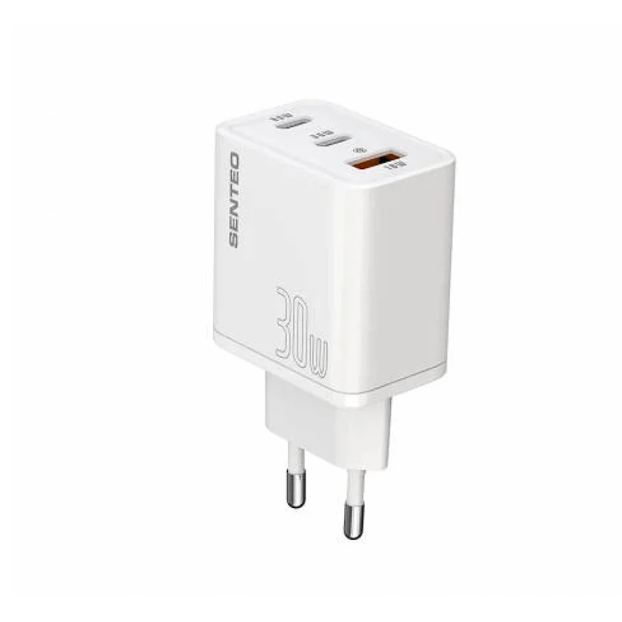 SENTEO Z-17 USB+2USB-C 3A GaN PD 30W white