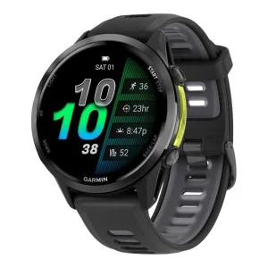 Garmin Forerunner 970 Carbon Gray DLC Titanium w. Black Case and Black/Translucent W. Band (010-02969-00/10/60)