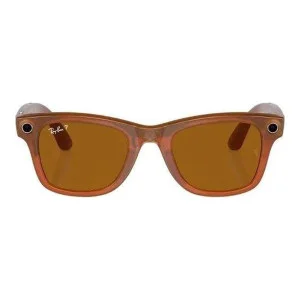 Ray-Ban Meta Wayfarer Shiny Caramel Frame Brown Lenses (RW4008 670683 50-22)