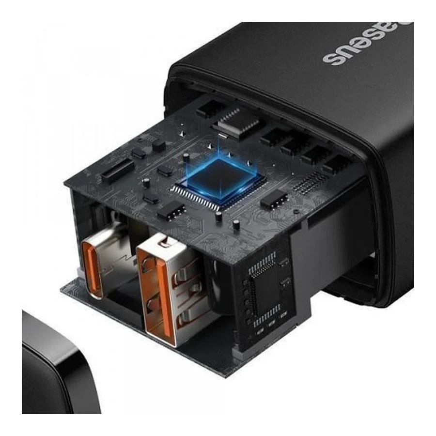 Baseus Compact Quick Charger U+C 20W Black (CCXJ-B01)