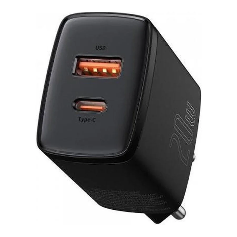 Baseus Compact Quick Charger U+C 20W Black (CCXJ-B01)