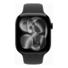 Apple Watch Series 11 GPS 46mm Jet Black Alu. Case w. Black S. Band - S/M (MEUW4)