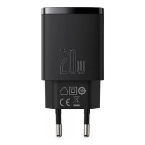Baseus Compact Quick Charger U+C 20W Black (CCXJ-B01)