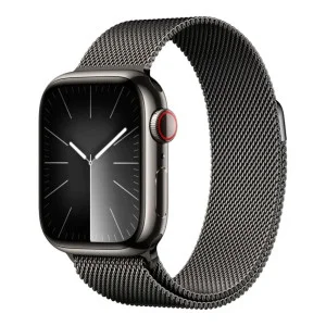 Apple Watch Series 9 GPS + Cellular 45mm Graphite S. Steel Case w. Graphite Milanese Loop (MRMX3)