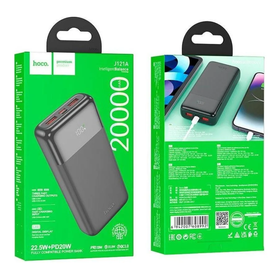 Hoco J121A Fast 20000mAh Black