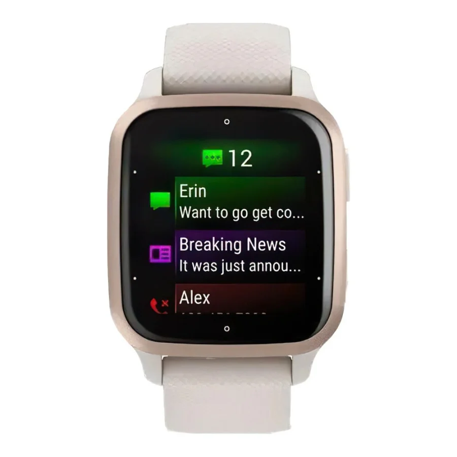 Garmin Venu Sq 2 – Music Edition Peach Gold Al. Bezel w. Ivory Case and S. Band (010-02700-01/11/81)