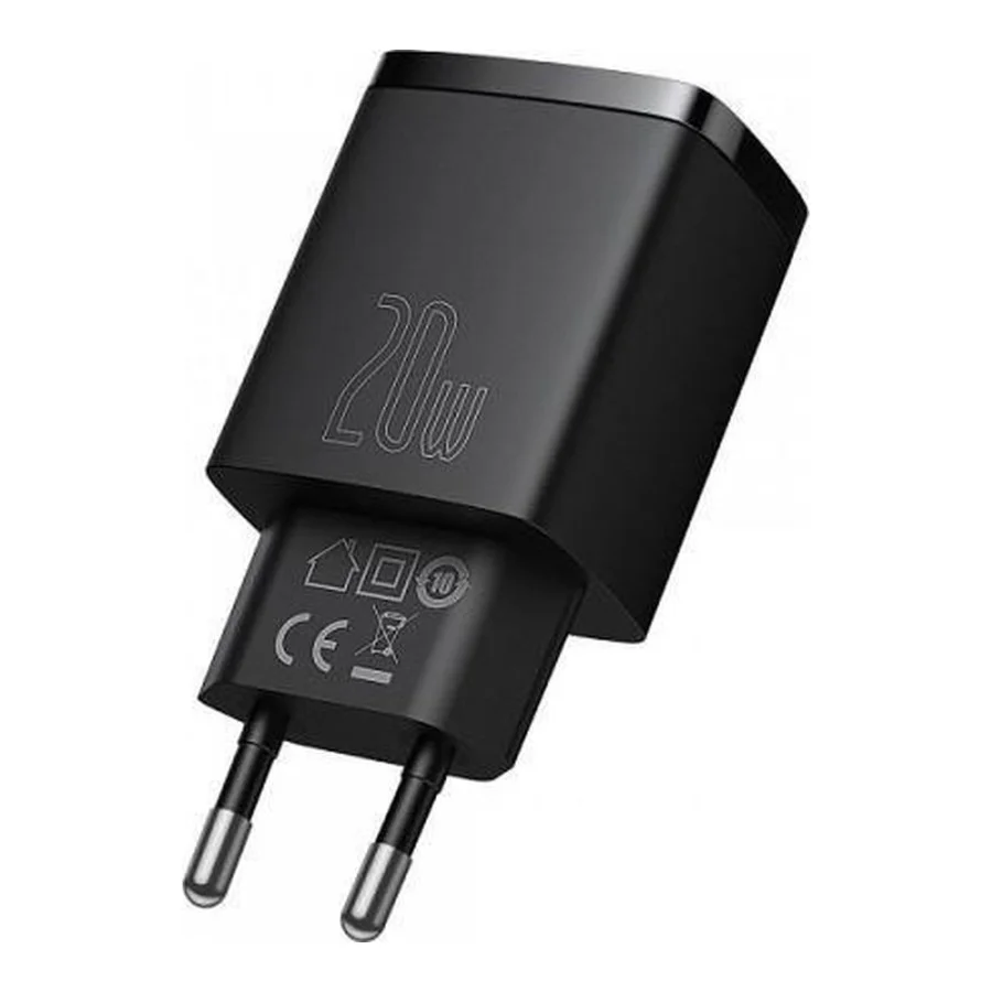 Baseus Compact Quick Charger U+C 20W Black (CCXJ-B01)