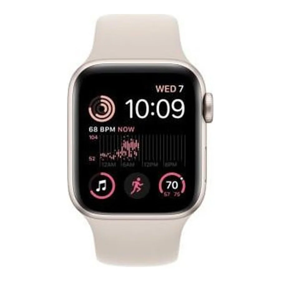 Apple Watch SE 2 GPS 40mm Starlight Aluminum Case with Starlight Sport Band (MNJP3)