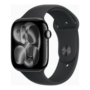 Apple Watch Series 11 GPS + Cellular 46mm Jet Black Alu. Case w. Black S. Band - M/L (MFC44)