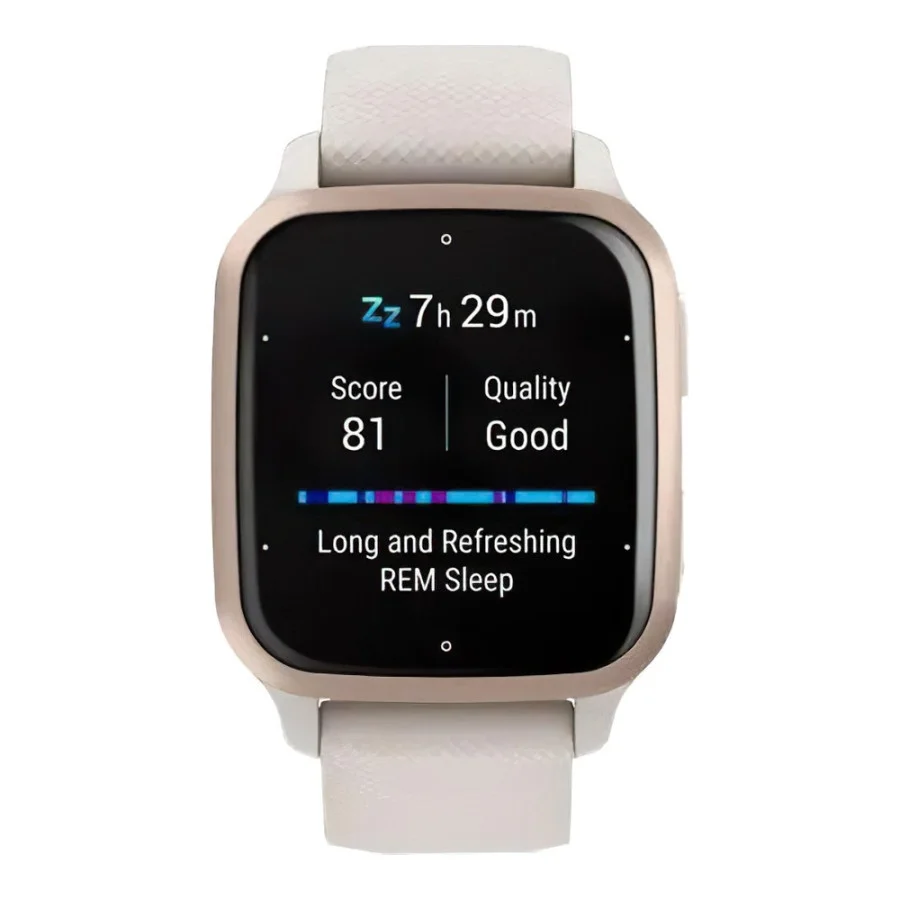 Garmin Venu Sq 2 – Music Edition Peach Gold Al. Bezel w. Ivory Case and S. Band (010-02700-01/11/81)