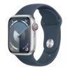 Apple Watch Series 9 GPS 45mm Silver Alu. Case w. Storm Blue S. Band - M/L (MR9E3)
