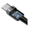 Baseus Cafule PD2.0 100W flash charging Type-C For Type-C cable (20V 5A) 2m Gray+Black (CATKLF-ALG1)