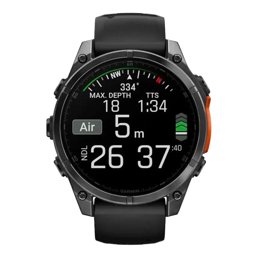 Garmin Fenix 8 47mm AMOLED Slate Gray with Black Silicone Band (010-02904-00/09)