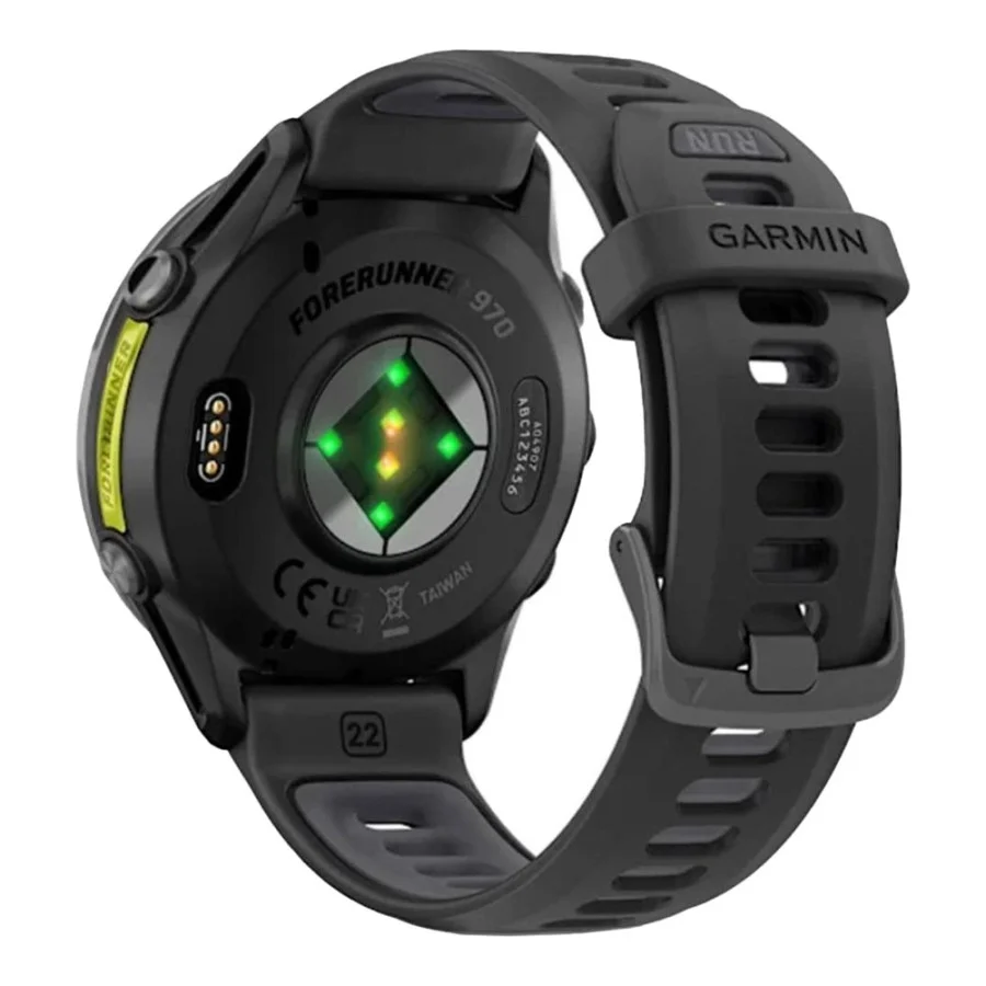 Garmin Forerunner 970 Carbon Gray DLC Titanium w. Black Case and Black/Translucent W. Band (010-02969-00/10/60)