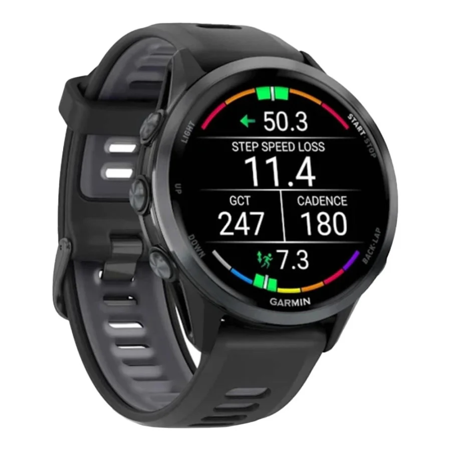 Garmin Forerunner 970 Carbon Gray DLC Titanium w. Black Case and Black/Translucent W. Band (010-02969-00/10/60)