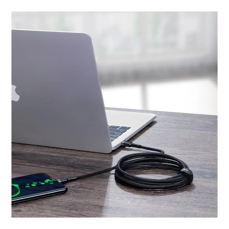 Baseus Cafule PD2.0 100W flash charging Type-C For Type-C cable (20V 5A) 2m Gray+Black (CATKLF-ALG1)