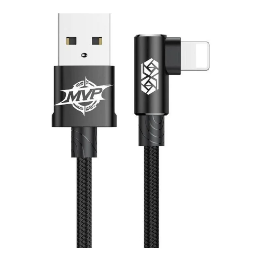 Baseus MVP Elbow Type Cable USB For IP 2A 1M Black (CALMVP-01)