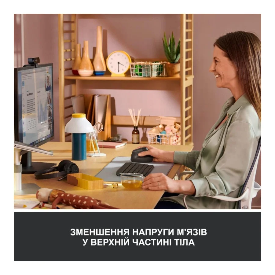 Logitech Lift Vertical Ergonomic Mouse Graphite (910-006473, 910-006479, 910-006485)