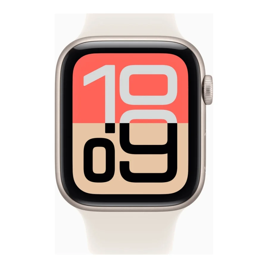 Apple Watch SE 3 GPS 44mm Starlight Alu. Case w. Starlight S. Band - S/M (MEHG4)