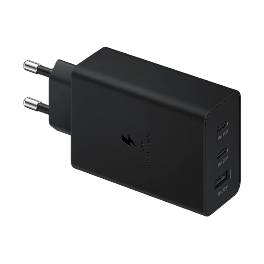Samsung 65W Power Adapter Trio (w/o cable) Black (EP-T6530NBE) (High Copy)