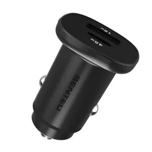 SENTEO Q-03 USB + USB-C PD/QC 63W 3A black